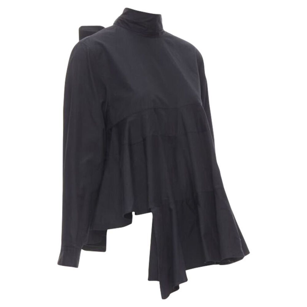 Comme Des Garcons asymmetric tie back shirt
